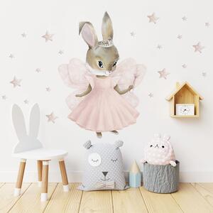 Detská nálepka na stenu Pastel bunnies - zajačik víla Rozmery: XL