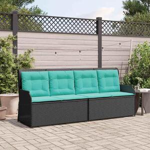 Maison Exclusive - Záhradná lavička Čierna Poly-rattan
