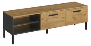 TV stolík Santana 2K/155 - dub craft zlatý / antracit