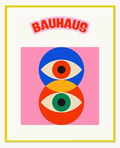 Nástenná dekorácia v ráme Bauhaus Pink Eye