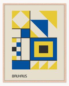 Nástenná dekorácia v ráme Yellow & Blue Bauhaus
