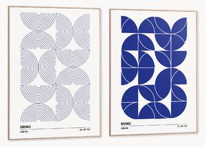 Nástenné dekorácie v rámoch Bauhaus Shapes, 2 ks