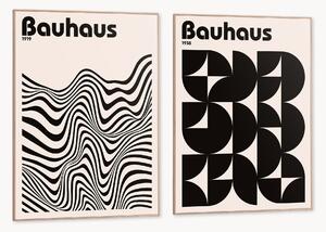 Nástenné dekorácie v rámoch Bauhaus Shapes, 2 ks