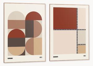Nástenné dekorácie v rámoch Bauhaus Autumn, 2 ks