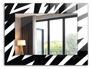 Zrkadlomat.sk Zrkadlo s potlačeným rámom Zrkadlo s potlačeným rámom Čiernobiely geometrický lpp-00277376