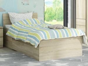 Posteľ so zásuvkami Carlos 90x200, dub sonoma