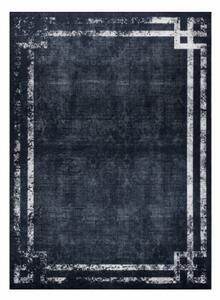 Koberec protišmykový ANDRE 1486 Ramka, vintage - čierny / biely