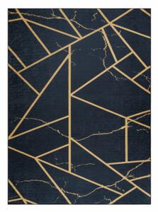 Koberec protišmykový ANDRE 1222 Marmur, geometrický - čierny