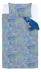 Modro-sivé detské obliečky na jednolôžko z mikrovlákna 135x200 cm Gamer – Catherine Lansfield
