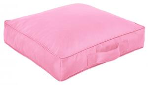 Štvorcový sedák - svetlo ružový nylon