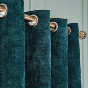 Zelenomodré termozávesy v súprave 2 ks zo ženilky 168x229 cm Selene Luxury Chenille – Hyperion