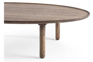 Hnedý konferenčný stolík z dubového dreva 65x120 cm Mu – Gazzda
