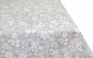 Obrus biele kvety na béžovom podklade 90x90 cm Made in Italy