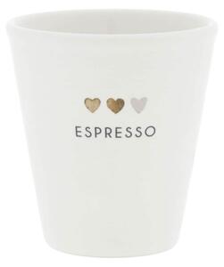 Šálka na espresso Brown Hearts 50 ml