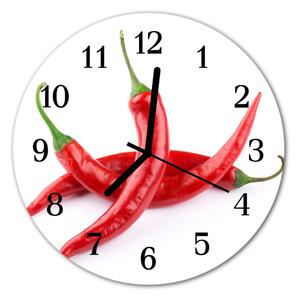 Sklenené hodiny okrúhle Chilli fi 30 cm