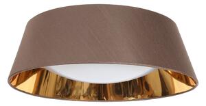 CLX Moderné stropné prisadené LED osvelenie NUORO, 16W, studená biela, 46cm, okrúhle, hnedé