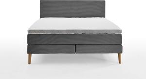 MUZZA Boxspring posteľ elina 140 x 200 cm menčester sivá
