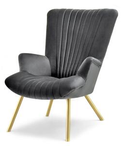 NovýNábytok.sk Relaxačné kreslo Lanzaris (grafitová + zlatá). Akcia -12%. Vlastná spoľahlivá doprava až k Vám domov. 1135834