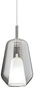 Ondaluce - Luster na lanku THELMA 1xE27/15W/230V pr. 19 cm čierna/dymová sivá