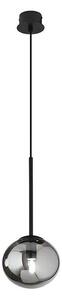 Ondaluce - Lustr na lanku JEWEL 1xE14/10W/230V pr. 17 cm čierna/dymová čierna