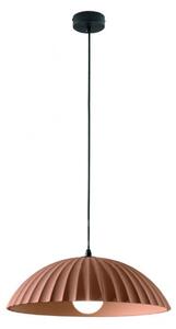 Ondaluce - Závesný luster RUSTIC na lankách 1xE27/15W/230V, priemer 50 cm, betón/hnedá