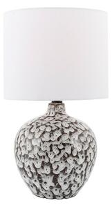 Stolná lampa Lindby Thalassia, čierna/biela, Ø 26 cm, keramika