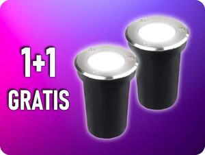 V-TAC Mini Zabudovatelné svietidlo na GU10 žiarovky, okrúhle, vodeodolné, IP67, 1+1 zadarmo!