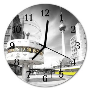 Sklenené hodiny okrúhle Berlín fi 30 cm