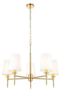 Endon 99458 - Závesný luster na reťazi 5xE14/6W/230V zlatá/biela