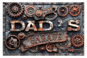 Ceduľa Dads Garage r339