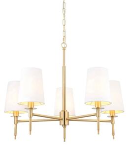 Endon 99458 - Závesný luster na reťazi 5xE14/6W/230V zlatá/biela