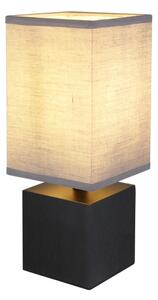Globo 21628ALU - Stolová lampa VALENTINO 1xE27/7W/230V čierna/antracit