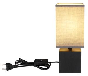 Globo 21628ALU - Stolová lampa VALENTINO 1xE27/7W/230V čierna/antracit