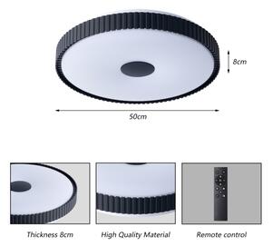 Brilagi - stmievateľné LED stropné svietidlo CORVO LED/72W/230V 3000-6000K čierne, priemer 50 cm + diaľkové ovládanie