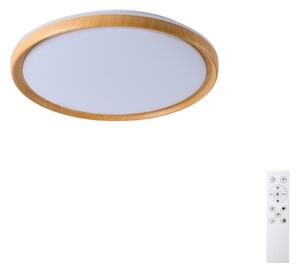 Brilagi-LED stmievateľné stropné svietidlo RIVO LED/72W/230V 3000-6000K drevený dekor pr. 50 cm + diaľkové ovládanie