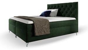 Wilsondo Čalúnená boxspring posteľ Guliette s matracom 120x200 - zelená