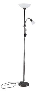 Eglo 93917 - Stojacia lampa UP 2 1xE27/60W/230V + 1xE14/25W/230V čierny chróm