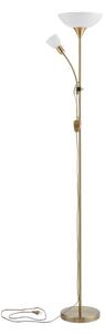 EGLO 82843 - Stojacia lampa UP 2 1xE27/60W + 1xE14/25W zlatá