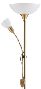 EGLO 82843 - Stojacia lampa UP 2 1xE27/60W + 1xE14/25W zlatá