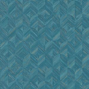 Modrá tapeta s geometrickým vzorom MU3206 Muse, Grandeco