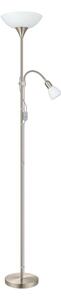 EGLO 82842 - Stojacia lampa UP 2 1xE27/60W + 1xE14/25W chróm