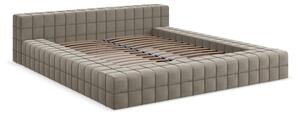Čalúnená dvojlôžková posteľ taupe s roštom 140x200 cm Akela – Makamii