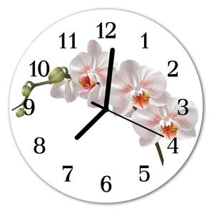 Nástenné sklenené hodiny Orchidea fi 30 cm