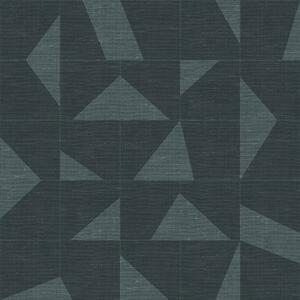 Vliesová modrá tapeta geometrický vzor s látkovou textúrou 347756, Natural Fabrics, Origin