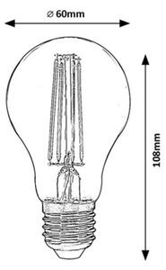 Rabalux LED Filament žiarovka číra A60 6W/E27/700Lm/CCT 2700K-6500K/Dim