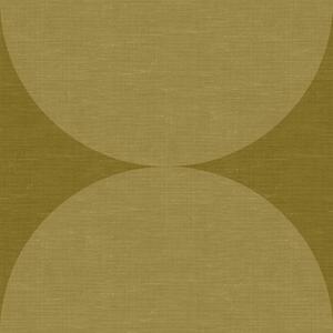 Vliesová okrová tapeta geometrický vzor - pologule 357226, Natural Fabrics, Origin