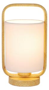 CLX Stolná drevená lampa v škandinávskom štýle CAPUA, 1xE27, 40W, 26cm