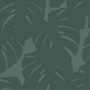 Vliesová zelená tapeta - listy monstery - látková textúra 347763, Natural Fabrics, Origin