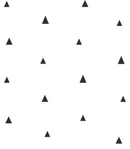 Biela vliesová tapeta geometrický vzor- čierne trojuholníky 347681, Precious, Origin