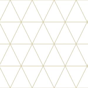 Moderná vliesová dizajnová tapeta na stenu - zlaté obrysy trojuholníkov 347682, City Chic, Precious, Origin
